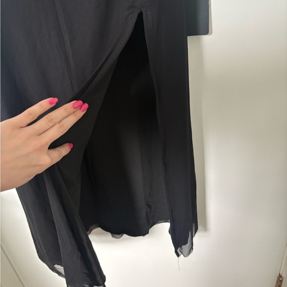 Lulus Chania Black Strapless Midi Dress Size Large NWT Wedding Guest Cocktail - Picture 9 of 11